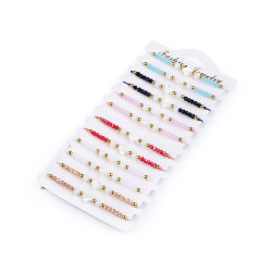 Brățară shamballa cu mărgele din sticlă - Mix variante (12 Bucăți)