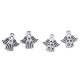Pandantiv îngeraș, 27x28 mm - Platinum (2 Bucăți) Pandantiv îngeraș, 27x28 mm - Platinum (2 Bucăți)