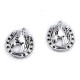 Pandantiv cal cu potcoavă, 18x21 mm - Platinum (5 Bucăți) Pandantiv cal cu potcoavă, 18x21 mm - Platinum (5 Bucăți)
