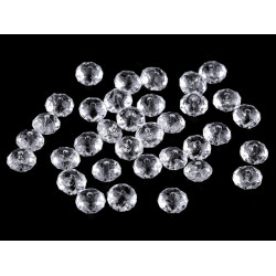 Mărgele plastic fațetate, 5x8 mm - Transparent (100 Grame)
