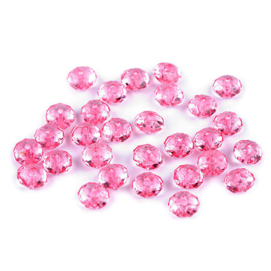 Mărgele plastic fațetate, 5x8 mm - Transparent (20 Grame) Mărgele plastic fațetate, 5x8 mm - Transparent (20 Grame)