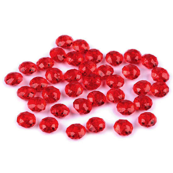 Mărgele plastic fațetate, 5x8 mm - Transparent (20 Grame) Mărgele plastic fațetate, 5x8 mm - Transparent (20 Grame)