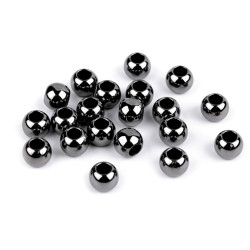Mărgele metalizate cu gaură mare, 8x10 mm - Antracit (1200 Bucăți)