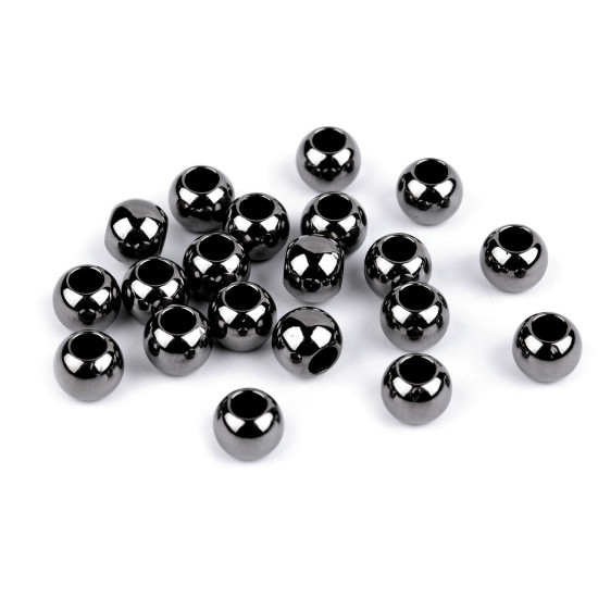 Mărgele metalizate cu gaură mare, 8x10 mm - Auriu (200 Bucăți) Mărgele metalizate cu gaură mare, 8x10 mm - Auriu (200 Bucăți)