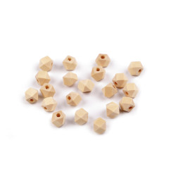 Margele din lemn nevopsite 8x8 mm - Natural deschis (20 Bucăți)