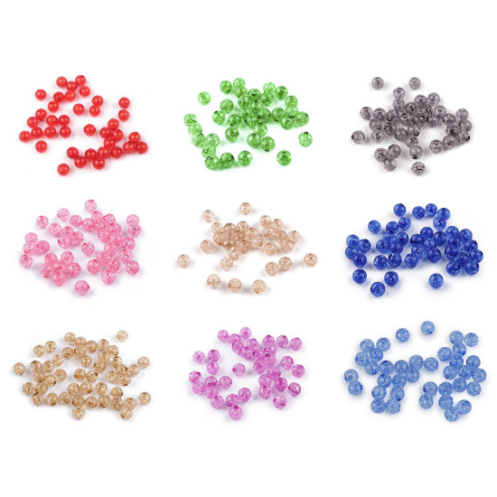 Mărgele de plastic, ø8 mm - Albastru deschis (500 Grame) Mărgele de plastic, ø8 mm - Albastru deschis (500 Grame)