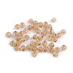 Mărgele de plastic, ø8 mm - Bej (30 Grame)