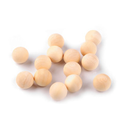 Margele din lemn fara gauri ø14 mm - Natural deschis (200 Bucăți)