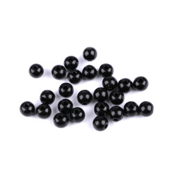 Mărgele plastic color ø8 mm - Negru (350 Grame)