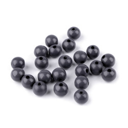 Margele de lemn ø13 a 14 mm - Gri (20 Grame)