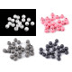 Margele de lemn ø13 a 14 mm - Alb (20 Grame)