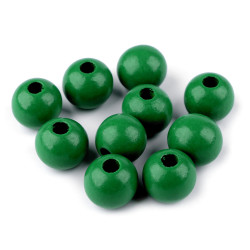 Margele de lemn ø25 mm - Verde (10 Bucăți)