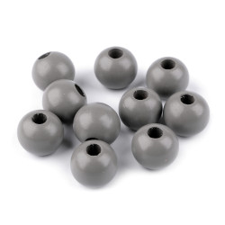 Margele de lemn ø25 mm - Gri deschis (10 Bucăți)