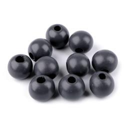 Margele de lemn ø25 mm - Gri neutral (10 Bucăți)