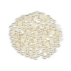 Jumătăţi de perle (de lipit), ø9 mm - Sidef (10 Grame)