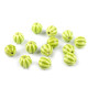 Mărgele de porțelan canelate ø13 mm - Verde pastel (30 Grame) Mărgele de porțelan canelate ø13 mm - Verde pastel (30 Grame)