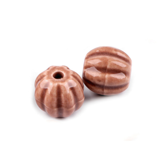 Mărgele de porțelan canelate ø13 mm - Verde pastel (30 Grame) Mărgele de porțelan canelate ø13 mm - Verde pastel (30 Grame)