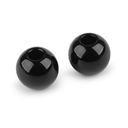 Mărgele din plastic ø30 mm - Negru (10 Bucăți)