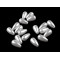 Mărgele din plastic / perle glance 10x20 mm - Alb (100 Grame)