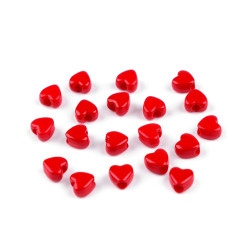 Mărgele din plastic 8 mm - Roșu (30 Grame)
