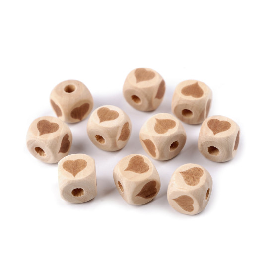 Mărgele din lemn cubice elefant, inimă, stea 14x14 mm - Natur (10 Bucăți) Mărgele din lemn cubice elefant, inimă, stea 14x14 mm - Natur (10 Bucăți)