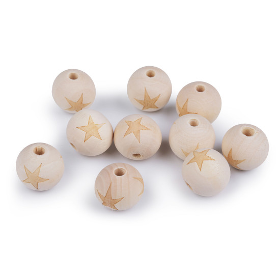 Margele din lemn nelacuit, smiley ø20 mm - Natural deschis (10 Bucăți) Margele din lemn nelacuit, smiley ø20 mm - Natural deschis (10 Bucăți)