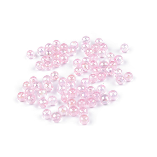 Mărgele din plastic curcubeu ø6 mm - Roz deschis (10 Grame) Mărgele din plastic curcubeu ø6 mm - Roz deschis (10 Grame)