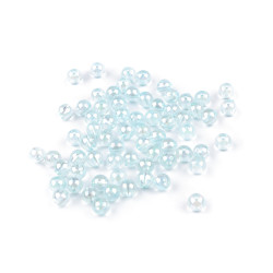 Mărgele din plastic curcubeu ø6 mm - Albastru angel (10 Grame)