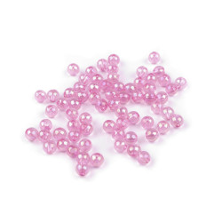 Mărgele din plastic curcubeu ø6 mm - Mov deschis (10 Grame)