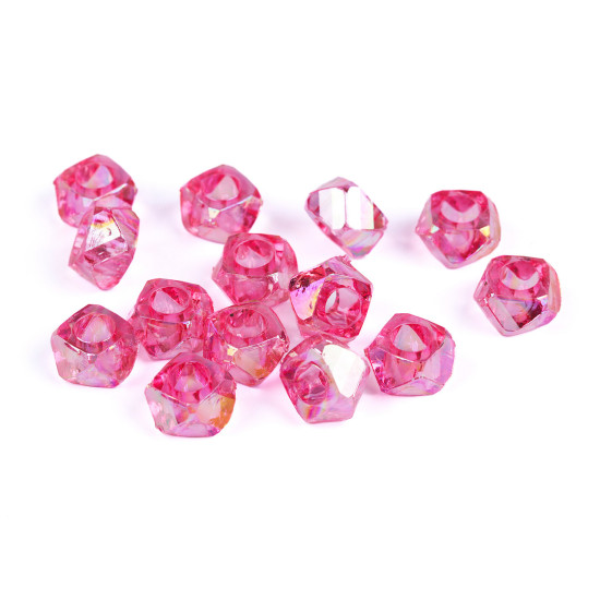 Mărgele din plastic diamant cu efect ab 8x13 mm - Roz (180 Grame) Mărgele din plastic diamant cu efect ab 8x13 mm - Roz (180 Grame)