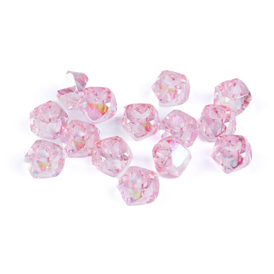 Mărgele din plastic diamant cu efect ab 8x13 mm - Roz (180 Grame) Mărgele din plastic diamant cu efect ab 8x13 mm - Roz (180 Grame)