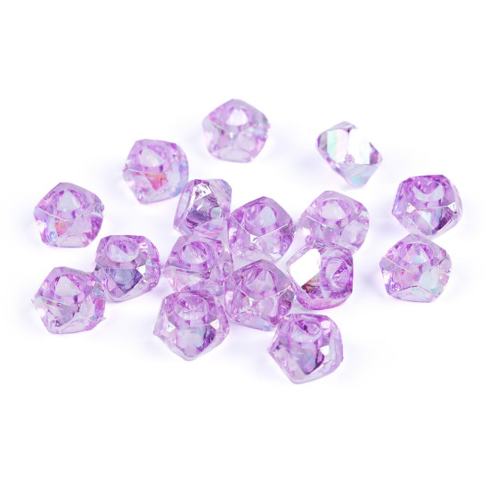 Mărgele din plastic diamant cu efect ab 8x13 mm - Roz (180 Grame) Mărgele din plastic diamant cu efect ab 8x13 mm - Roz (180 Grame)