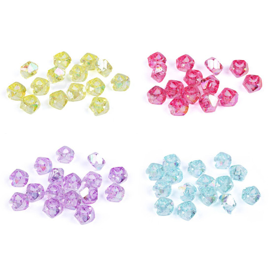 Mărgele din plastic diamant cu efect ab 8x13 mm - Roz (180 Grame) Mărgele din plastic diamant cu efect ab 8x13 mm - Roz (180 Grame)