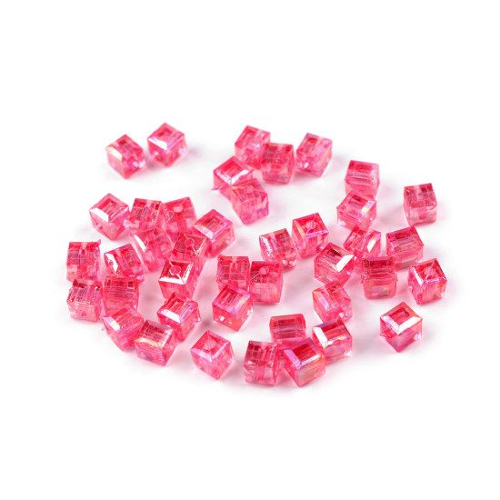 Mărgele din plastic cu efect ab 6x6 mm cub - Mov liliachiu (10 Grame) Mărgele din plastic cu efect ab 6x6 mm cub - Mov liliachiu (10 Grame)