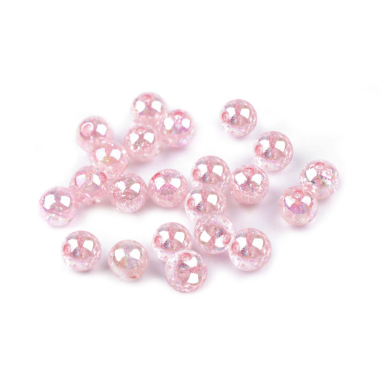 Mărgele din plastic cu efect ab ø8 mm - Bleu gheață (60 Grame) Mărgele din plastic cu efect ab ø8 mm - Bleu gheață (60 Grame)