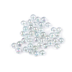 Mărgele din plastic curcubeu ø8 mm - Transparent (10 Grame)
