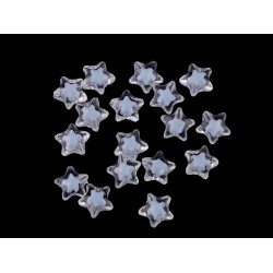 Mărgele din plastic stea ø11 mm - Bleu nu-mă-uita (10 Grame)