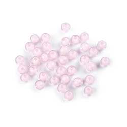 Mărgele din plastic cu efect de culori ø8 mm - Roz foarte deschis (10 Grame)