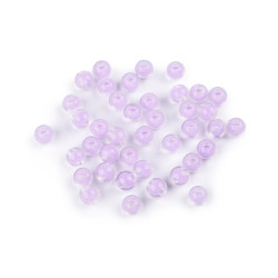Mărgele din plastic cu efect de culori ø8 mm - Mov deschis (10 Grame)