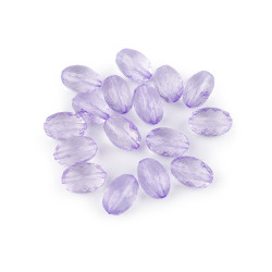 Mărgele de plastic măsline  10x15 mm - Mov lavandă (10 Grame)