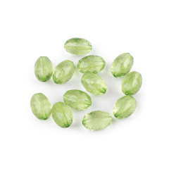 Mărgele de plastic măsline  10x15 mm - Bej deschis (10 Grame)