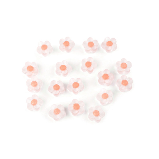 Mărgele din plastic floare ø13 mm - Galben deschis (180 Grame) Mărgele din plastic floare ø13 mm - Galben deschis (180 Grame)