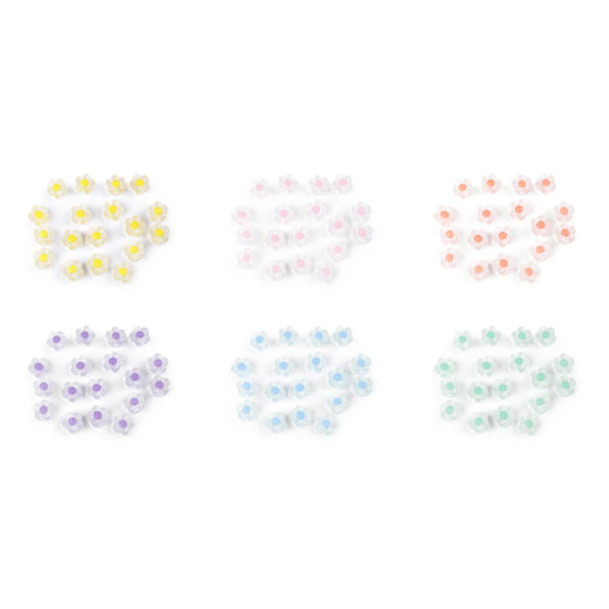 Mărgele din plastic floare ø13 mm - Galben deschis (180 Grame) Mărgele din plastic floare ø13 mm - Galben deschis (180 Grame)