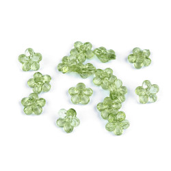 Nasturi din plastic / margele floare ø12 mm - Bej deschis (30 Grame)