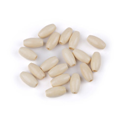Mărgele din lemn 7x15 mm - Natural deschis (150 Grame)