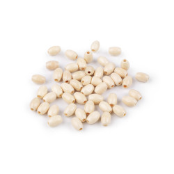 Mărgele din lemn 5x8 mm - Natural deschis (10 Grame)
