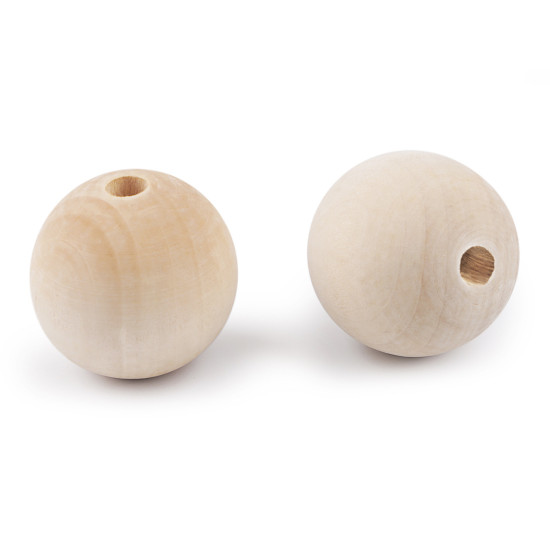 Mărgele mari din lemn nelacuit ø40 mm - Natural deschis (20 Bucăți) Mărgele mari din lemn nelacuit ø40 mm - Natural deschis (20 Bucăți)