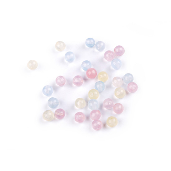 Mărgele cristal mineral sintetic colorat mat ø4 mm - Cristal (90 Bucăți)