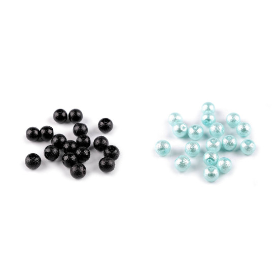 Perle de sticlă ø10 mm - Negru (20 Grame) Perle de sticlă ø10 mm - Negru (20 Grame)
