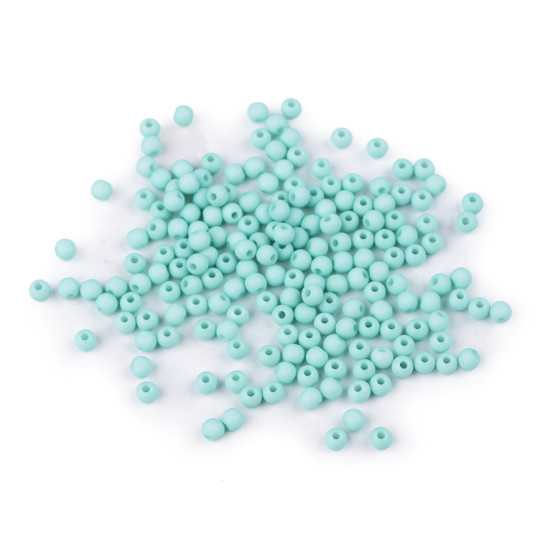 Mărgele din plastic color ø4 mm - Verde mentă (500 Grame) Mărgele din plastic color ø4 mm - Verde mentă (500 Grame)
